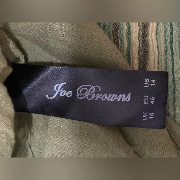 Joe Browns Green Asymmetrical Pieced Material Skirt Sz 14 - Picture 3 of 5